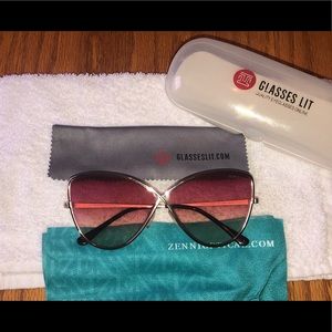 Tom Ford Elise Pink and Gold Sunglasses